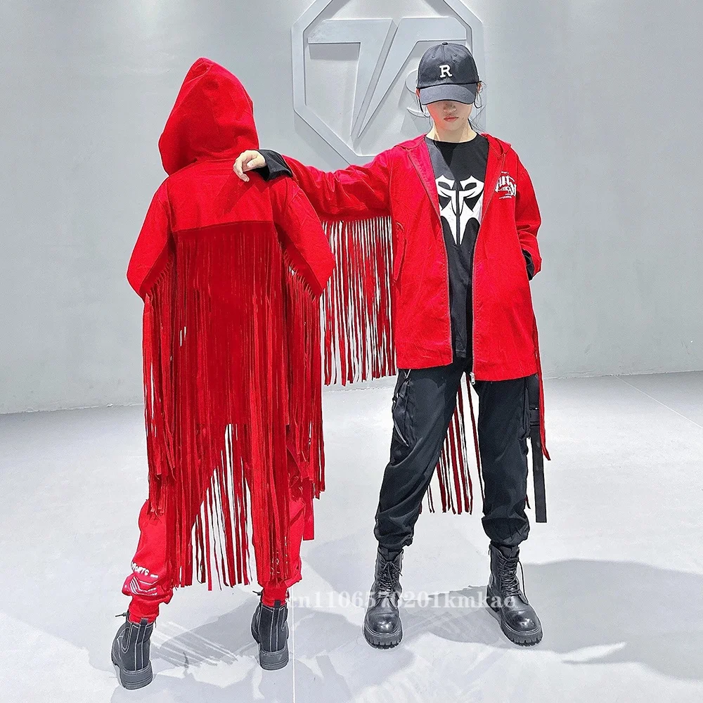 Street Fashion Show - ชุดการแสดงฮิปฮอปสำหรับผู้หญิง ชุดซ้อมบนเวที ชุดแข่งขันเต้นสตรีทแฟชั่น ชุดฮิปฮอปหลวมๆ สำหรับการแสดงบนเวที