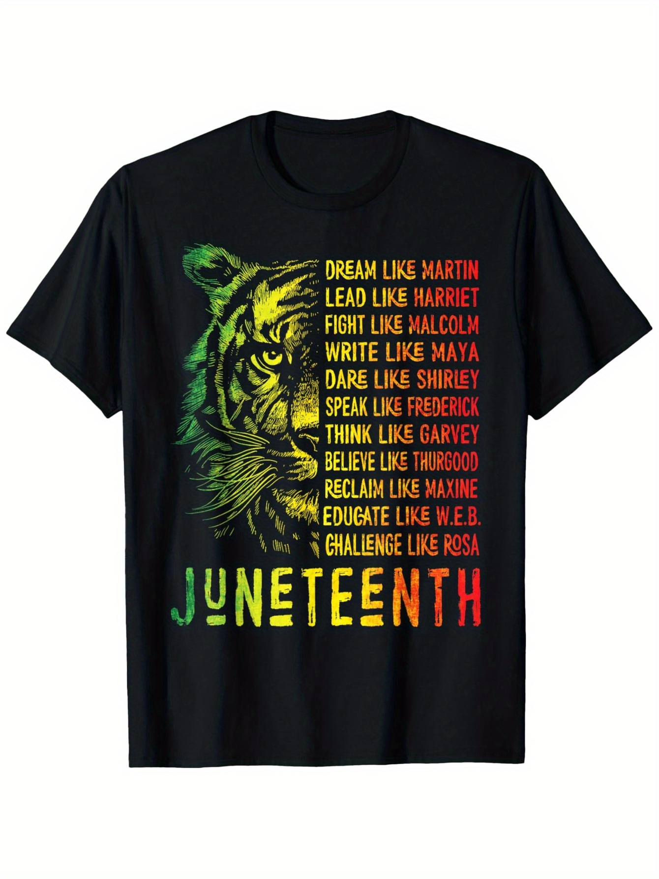 Street Fashion History - เสื้อยืด Juneteenth Dream Like Leaders Black