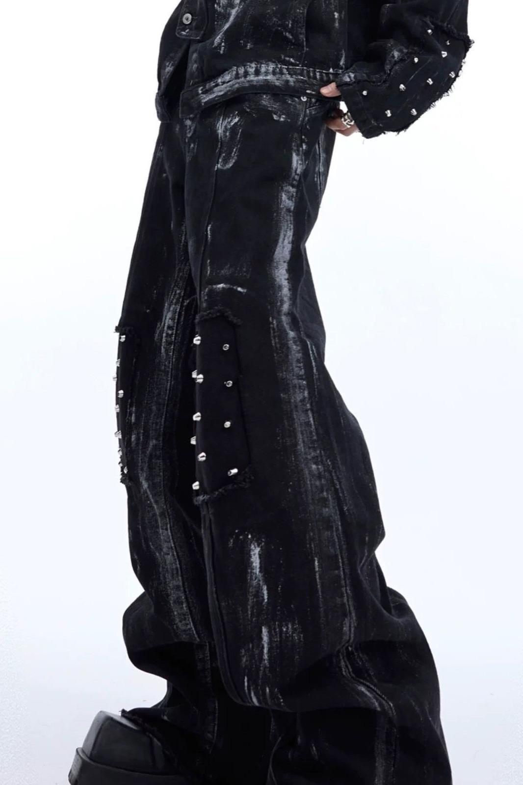 Street Fashion Japan 2025 - 2025 ใหม่กางเกงยีนส์ผู้ชายวินเทจกางเกงแฟชั่นHip Hop Gothicกางเกงยีนส์ขากว้างและHigh Streetสไตล์ญี่ปุ่นเกาหลีStreetwear
