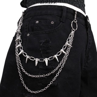 Street Fashion Jewelry - โซ่คาดเอวสไตล์ฮิปฮอป พังก์ร็อก เมทัล สำหรับกางเกง กระเป๋าเงิน ของตกแต่งกางเกงยีนส์