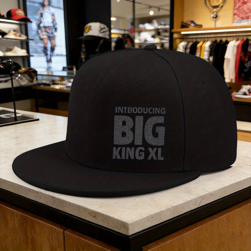 Street Fashion Essentials - หมวกฮิปฮอปพิมพ์ลาย BIG KING XL สำหรับผู้ชาย เหมาะสำหรับแฟชั่นสตรีทและกีฬากลางแจ้ง