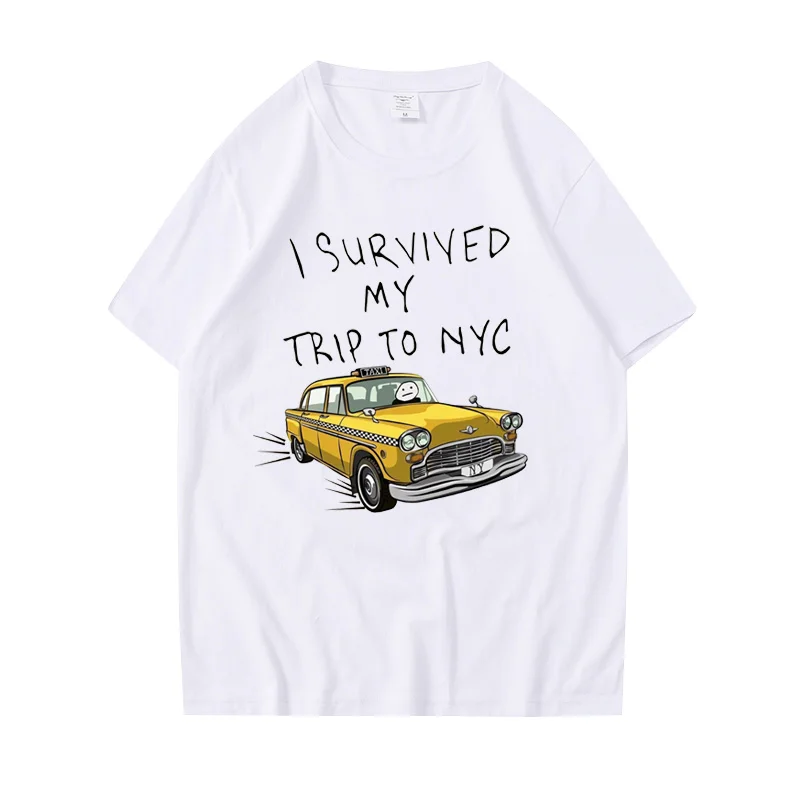 Street Fashion Nyc - เสื้อยืดผู้ชายตลกผู้หญิงฉันรอดจากทริปของฉันไปจนถึงเสื้อพิมพ์ลาย NYC เสื้อลำลองแนวสตรีทเสื้อยืด unisex แฟชั่นเสื้อยืดสไตล์เดียวกันของฮอลแลนด์