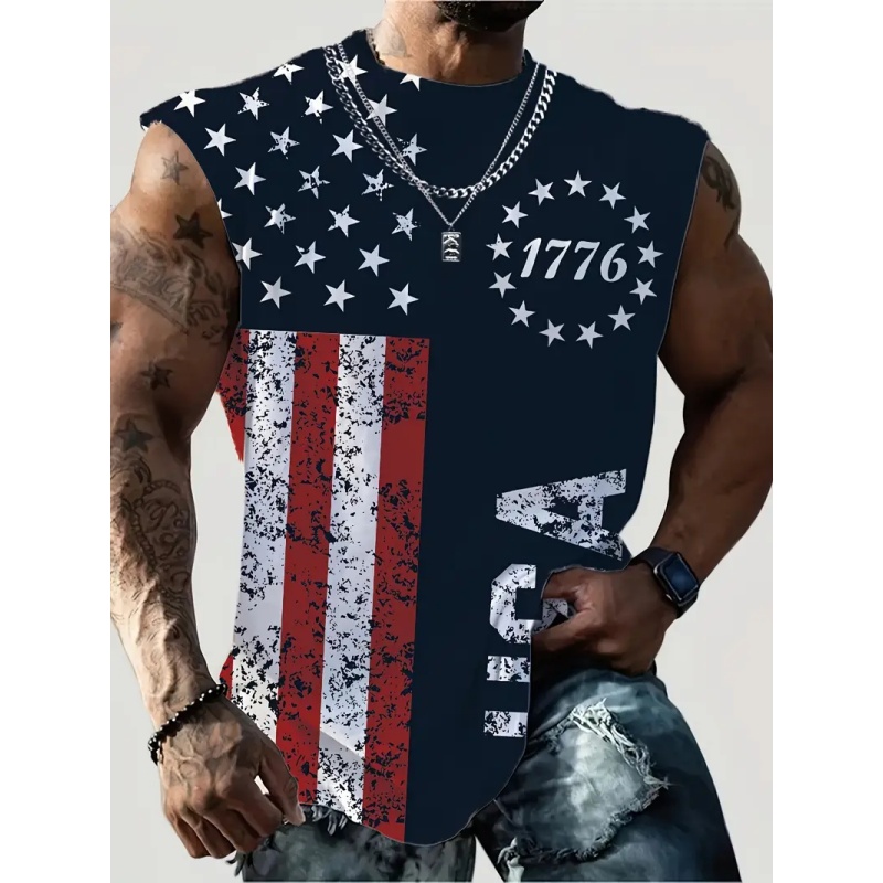 Street Fashion Usa - 3D พิมพ์ American Flag เสื้อสําหรับชาย USA