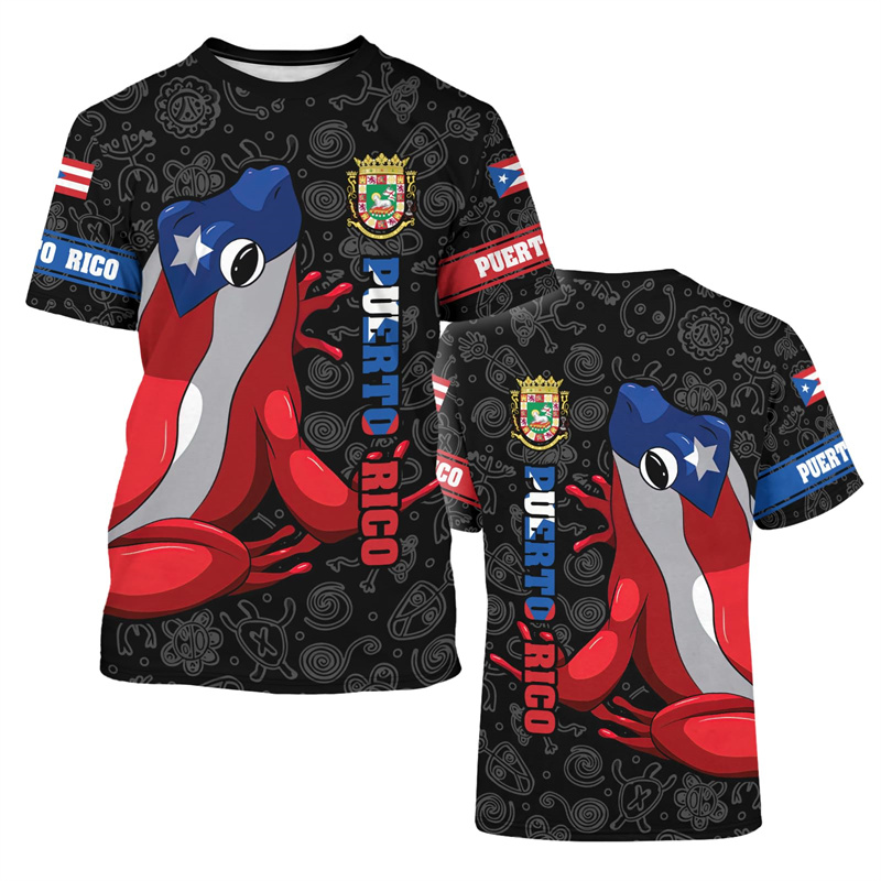 Street Fashion Usa - 2025 ใหม่เปอร์โตริโกธงกราฟิกเสื้อT Harajukuแฟชั่นสัญลักษณ์แห่งชาติเสื้อยืดลําลองUnisex TShirtชายStreetwear TEE TOP