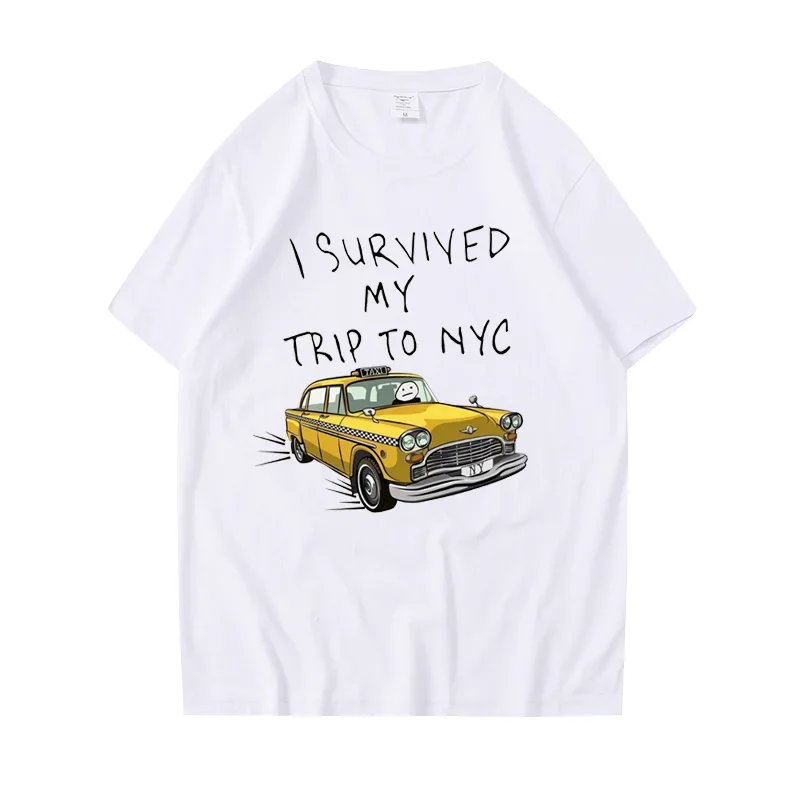 Street Fashion Nyc - เสื้อยืด unisex แฟชั่นสำหรับผู้หญิงเสื้อพิมพ์ลายเสื้อยืดสไตล์เดียวกันของทอมฮอลแลนด์ฉันรอดจากการเดินทางไปนิวยอร์ค