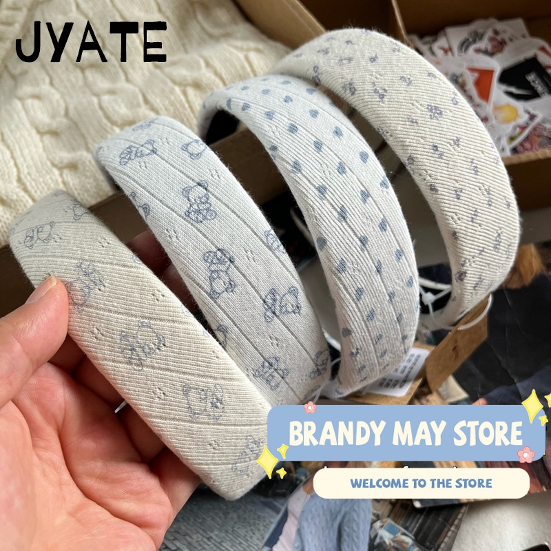 Street Fashion Magazine - น่ารักพิมพ์Headbandsผู้หญิง 2024 ใหม่สบายๆVINTAGE Cotton Preppyสไตล์Streetwear Headwearsเก๋สาวหวานแถบคาดศีรษะY2K