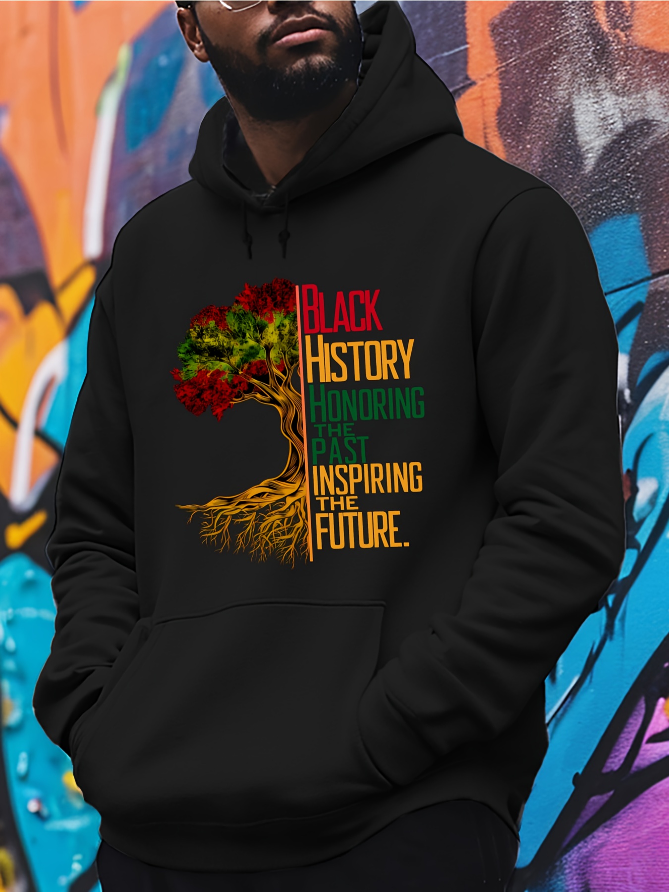 Street Fashion History - เสื้อฮู้ดผู้ชายลายพิมพ์แฟชั่นยอดนิยม สไตล์สตรีท ใส่สบาย อุ่น สำหรับฤดูใบไม้ร่วงและฤดูหนาว เหมาะสำหรับกิจกรรมกลางแจ้ง