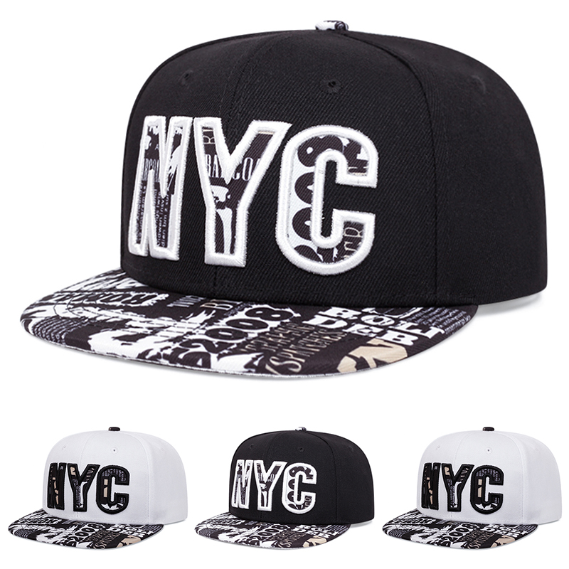 Street Fashion Nyc - หมวกฮิปฮอปแฟชั่นใหม่ปี 2026 ลายกราฟฟิตี NYC ปักลายสตรีท สเก็ตบอร์ด