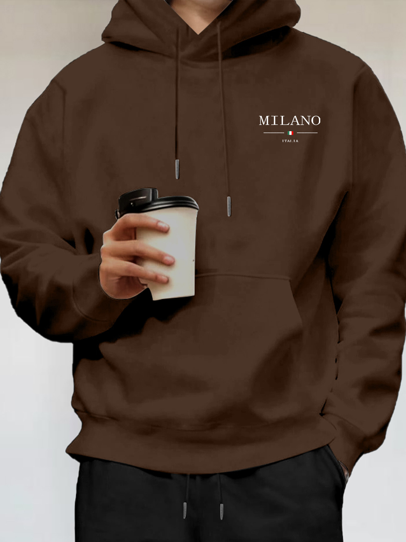 เสื้อฮู้ดดี้ผู้ชายลายพิมพ์ตัวอ - Street Fashion In Milan บทวิจารณ์และราคา