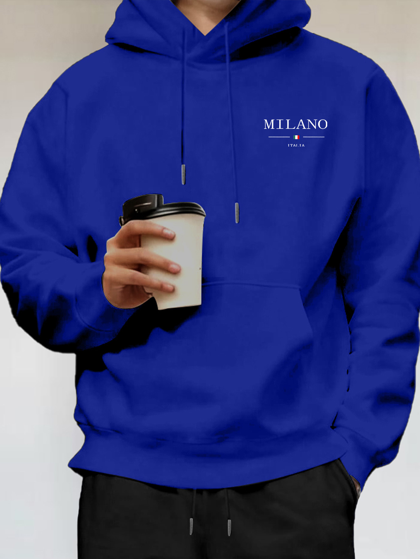 เสื้อฮู้ดดี้ผู้ชายลายพิมพ์ตัวอ - Street Fashion In Milan บทวิจารณ์และราคา