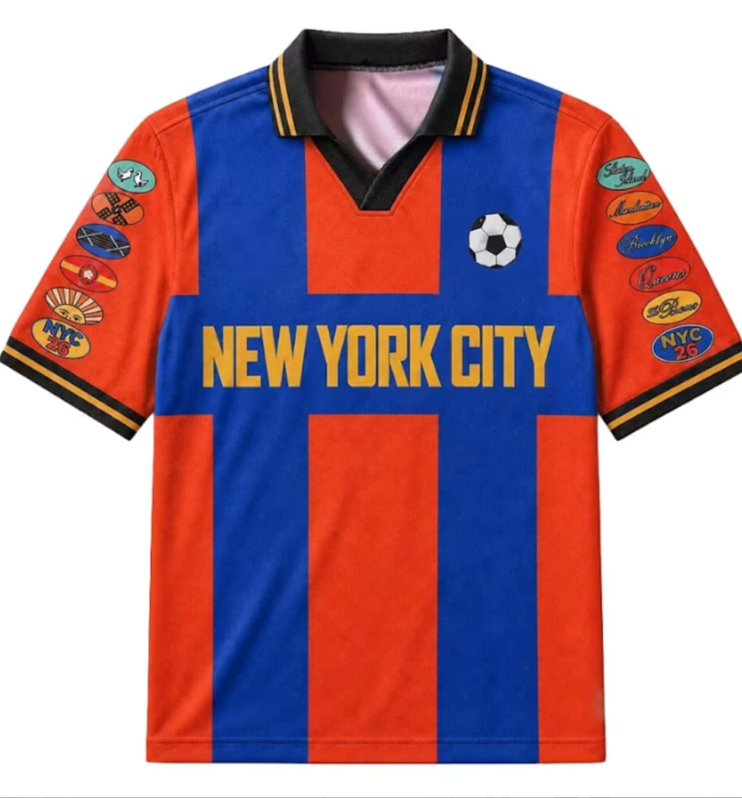 เสื้อฟุตบอลสไตล์เรโทร NYC 26 B - Street Fashion Nyc บทวิจารณ์และราคา