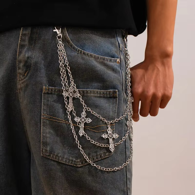 โซ่กางเกงสไตล์พังก์เมทัล แฟชั่ - Street Fashion Jewelry บทวิจารณ์และราคา