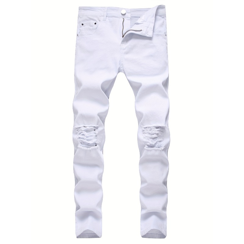 กางเกงยีนส์ขาดทรงสลิมฟิตสำหรับ - Distressed Jean Rip บทวิจารณ์และราคา
