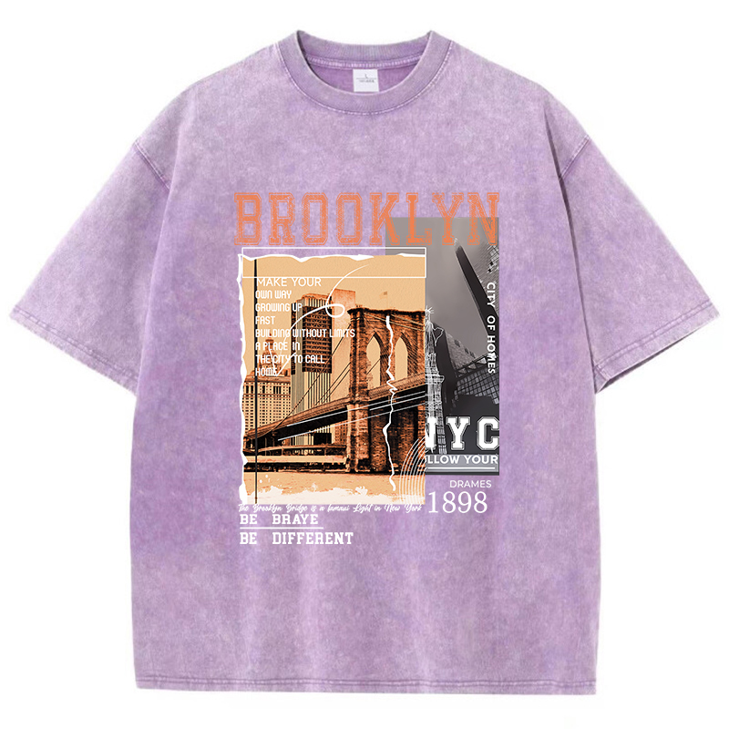 Brooklyn 1898 NYC BE เสื้อยืดผ - Street Fashion Nyc บทวิจารณ์และราคา