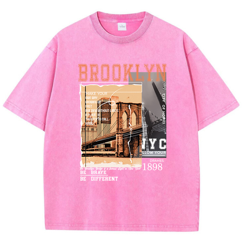 Brooklyn 1898 NYC BE เสื้อยืดผ - Street Fashion Nyc บทวิจารณ์และราคา