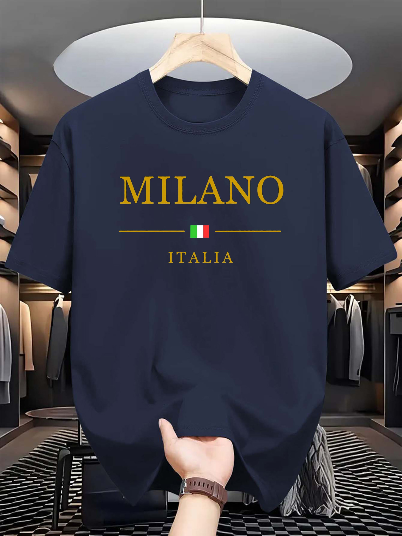 เสื้อยืดผ้าฝ้ายแท้ลายพิมพ์มิลา - Street Fashion In Milan บทวิจารณ์และราคา
