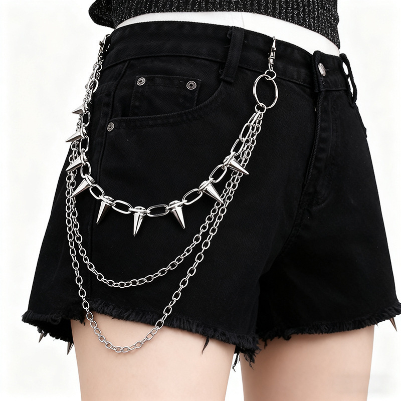 โซ่คาดเอวสไตล์ฮิปฮอป พังก์ร็อก - Street Fashion Jewelry บทวิจารณ์และราคา