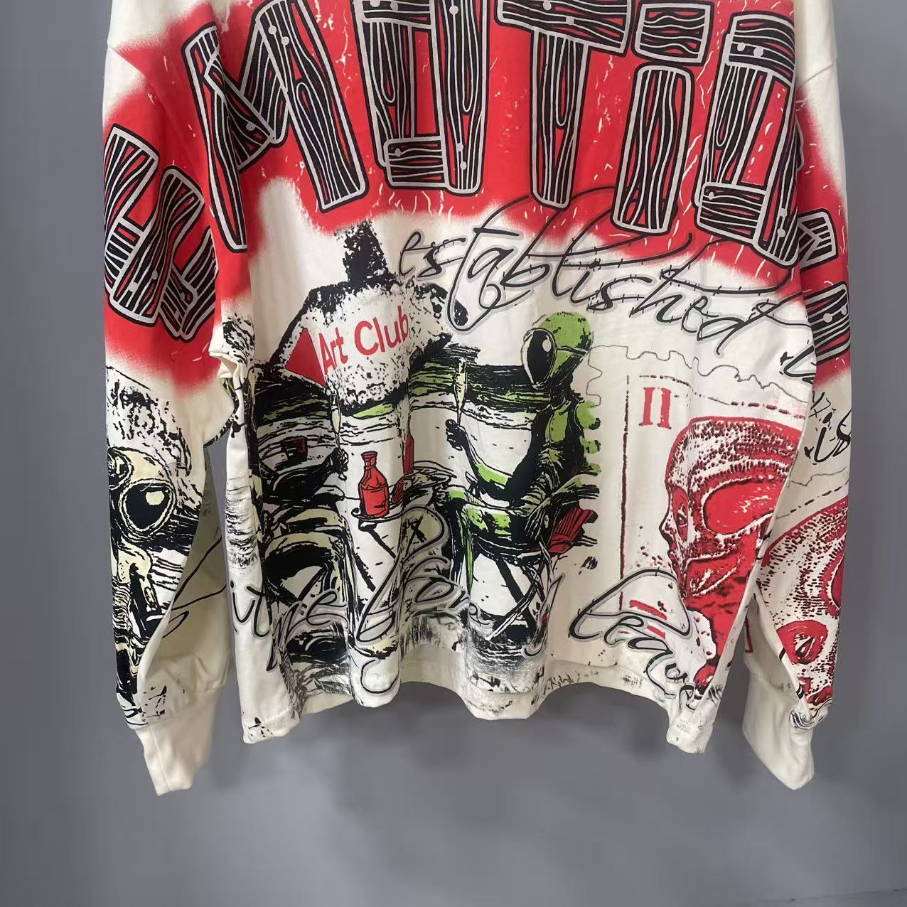 เสื้อยืดแขนยาวดีไซน์เนอร์คุณภา - Street Fashion Us บทวิจารณ์และราคา