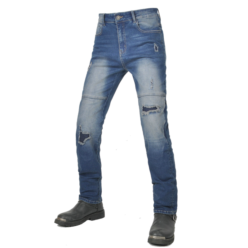 กางเกงยีนส์ขี่มอเตอร์ไซค์สำหรั - Distressed Jean Rip บทวิจารณ์และราคา