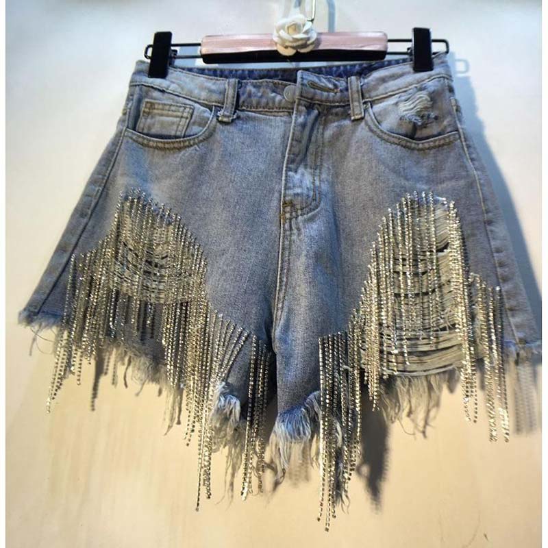 กางเกงยีนส์ขาสั้นผู้หญิงปี 202 - Distressed Jean Rip บทวิจารณ์และราคา