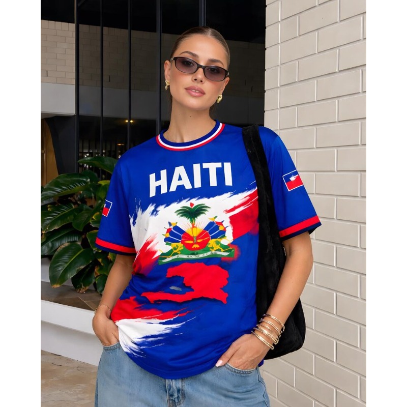 เสื้อฟุตบอลหญิงลายธงชาติเฮติ ป - Street Fashion Usa บทวิจารณ์และราคา
