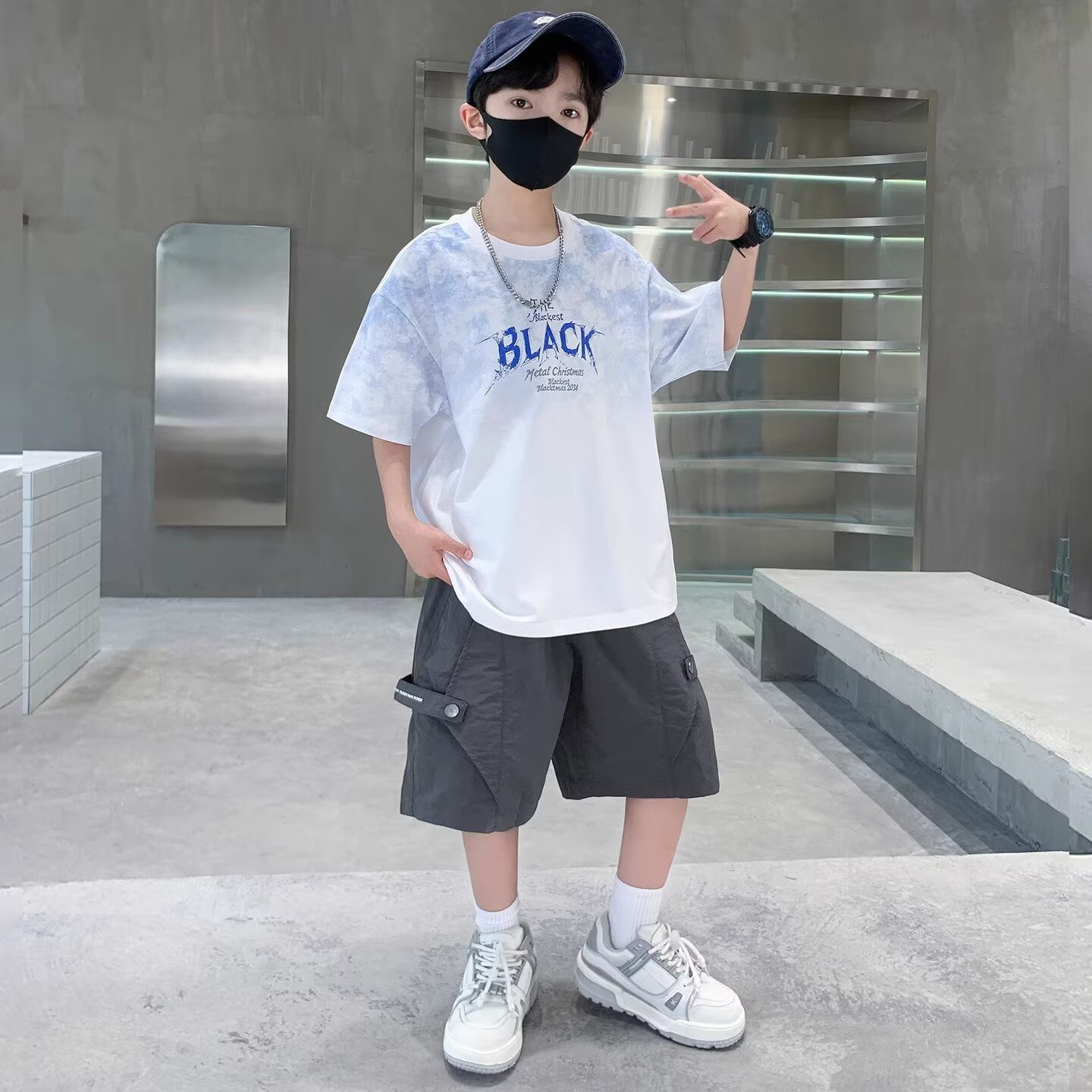ชุดสูทเด็กผู้ชายฤดูร้อนใหม่ 12 - Street Fashion Japan 2025 บทวิจารณ์และราคา