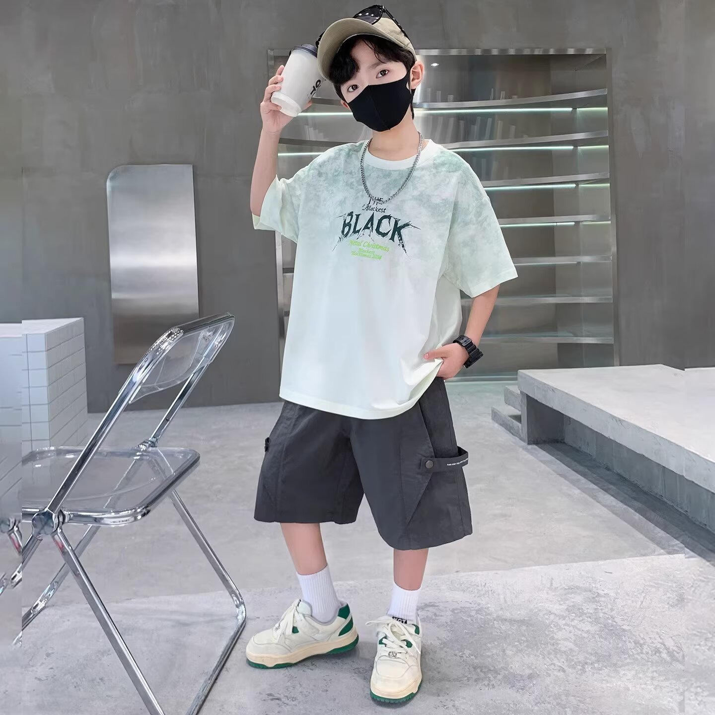 ชุดสูทเด็กผู้ชายฤดูร้อนใหม่ 12 - Street Fashion Japan 2025 บทวิจารณ์และราคา