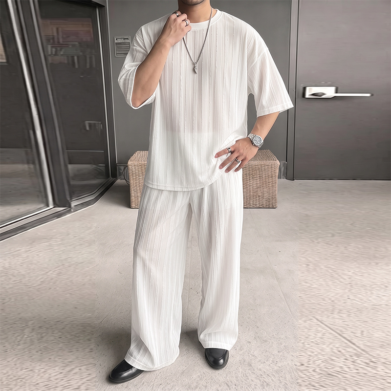 ชุดเซ็ตผู้ชาย INCERUN เสื้อยืด - Street Fashion Clothes บทวิจารณ์และราคา