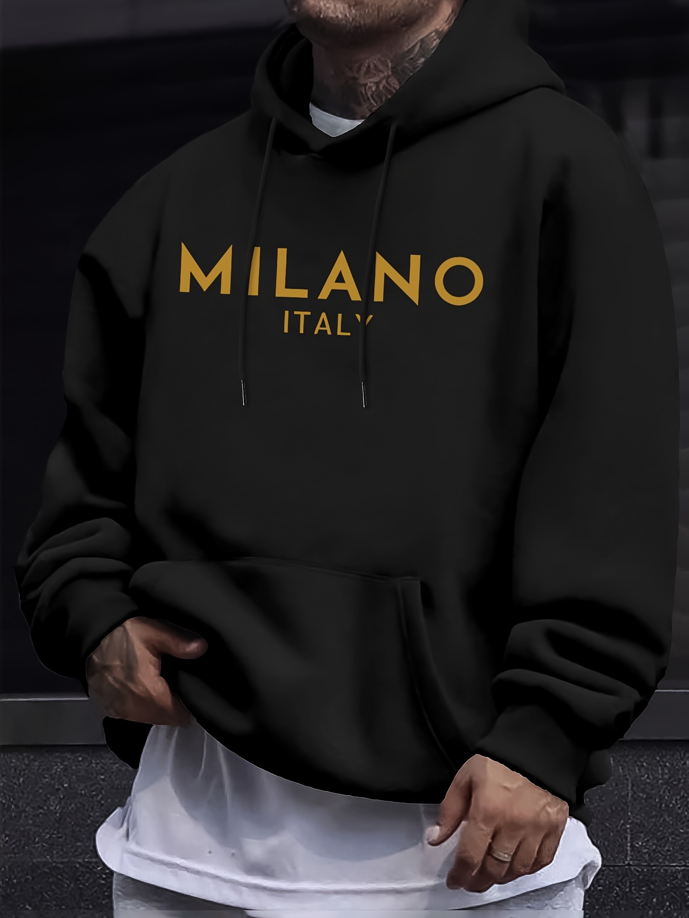 เสื้อฮู้ดดี้ Milan Letter สำหร - Street Fashion In Milan บทวิจารณ์และราคา