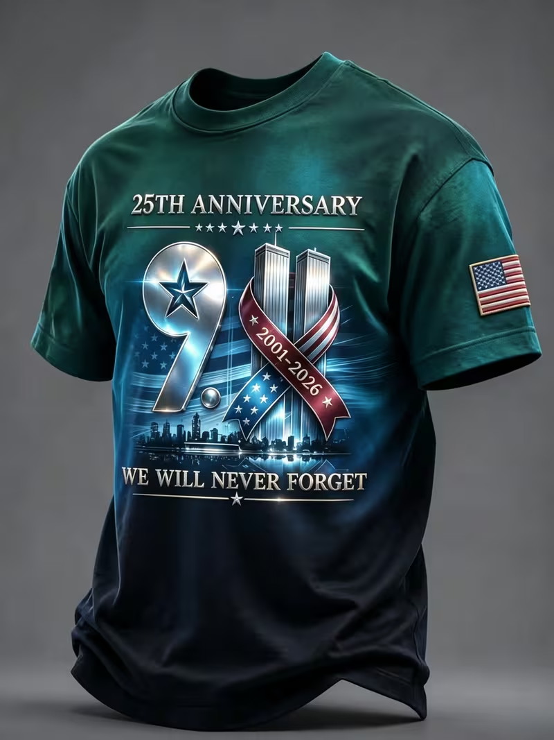 เสื้อยืดฉลองครบรอบ 25 ปี 911 ส - Street Fashion Usa บทวิจารณ์และราคา