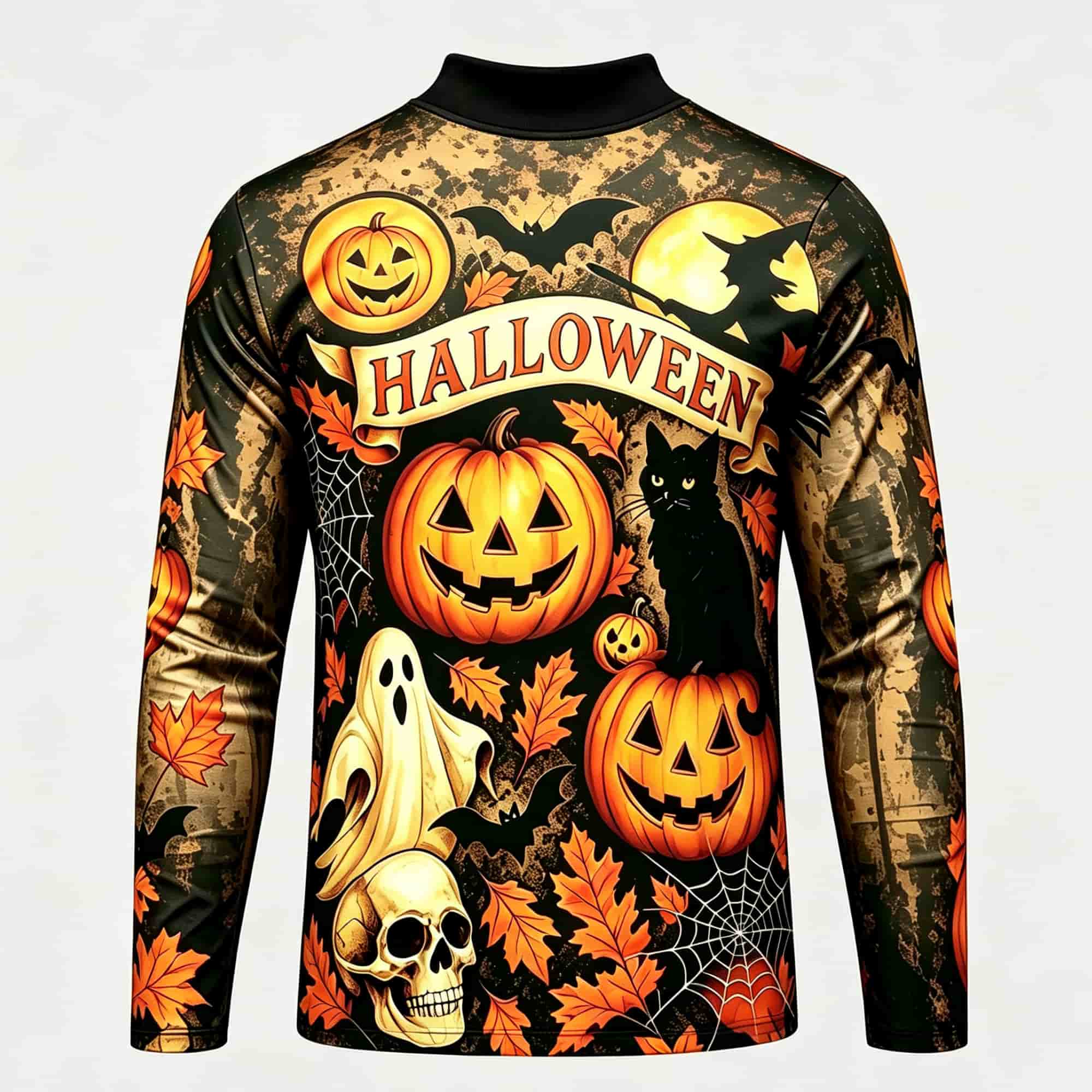 เสื้อยืดแขนยาวลายพิมพ์ฮาโลวีนส - Street Fashion China บทวิจารณ์และราคา