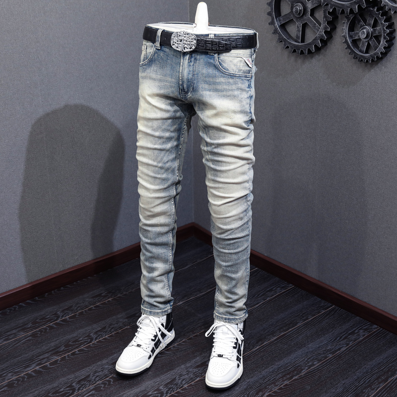อิตาเลี่ยนผู้ชายแฟชั่นกางเกงยี - Distressed Jean Rip บทวิจารณ์และราคา