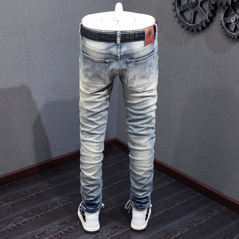 อิตาเลี่ยนผู้ชายแฟชั่นกางเกงยี - Distressed Jean Rip บทวิจารณ์และราคา