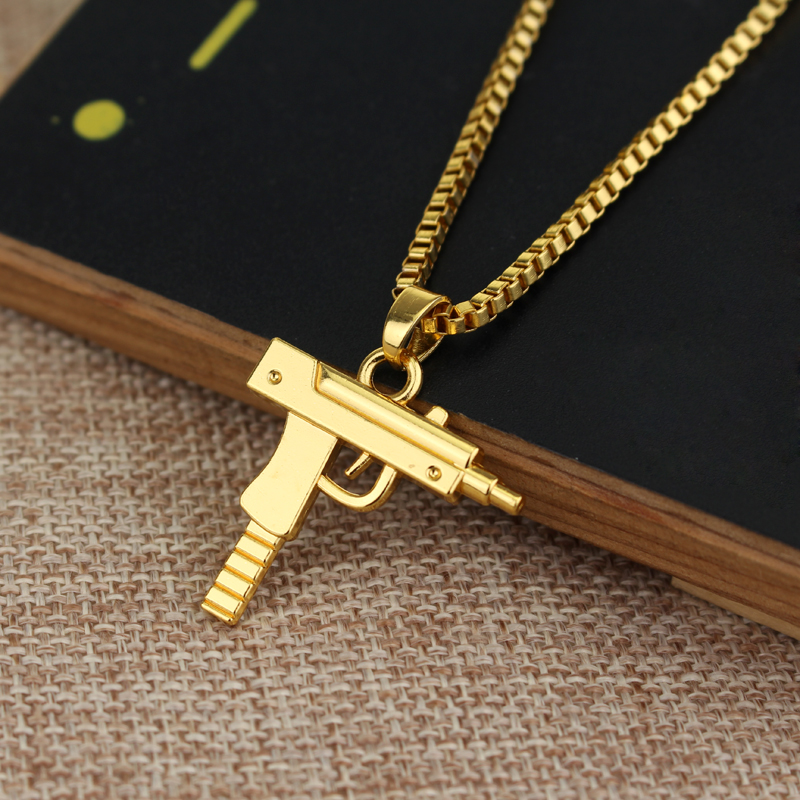 สร้อยคอจี้รูปปืน Uzi สุดเทรนดี - Street Fashion Jewelry บทวิจารณ์และราคา