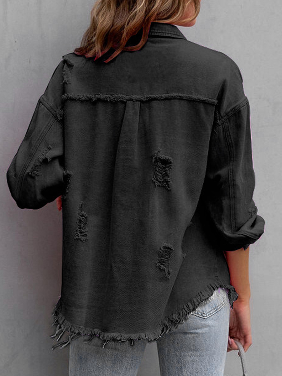 แจ็กเก็ตยีนส์ขาดสำหรับผู้ชายแข - Distressed Jean Rip บทวิจารณ์และราคา