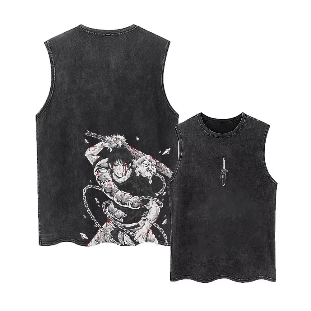 เสื้อกล้ามลายอนิเมะ Jujutsu Ka - Street Fashion Magazine บทวิจารณ์และราคา